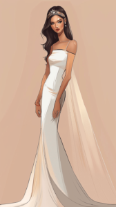 Wedding Dress Fashion Illustration