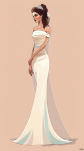 Wedding Dress Fashion Illustration