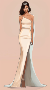 Wedding Dress Fashion Illustration