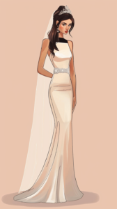 Wedding Dress Fashion Illustration