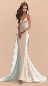 Wedding Dress Fashion Illustration