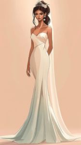 Wedding Dress Fashion Illustration