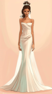 Wedding Dress Fashion Illustration