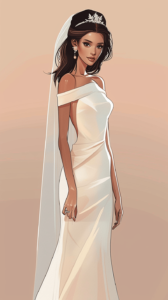 Wedding Dress Fashion Illustration