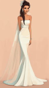 Wedding Dress Fashion Illustration